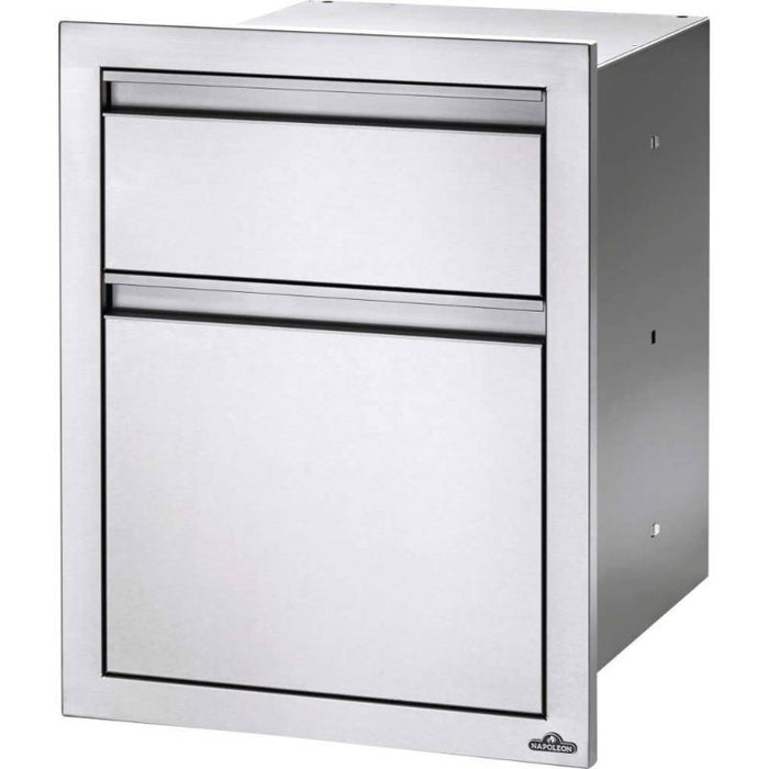 Napoleon 18 x 24 inch Double Drawer Large and Standard Stainless Steel