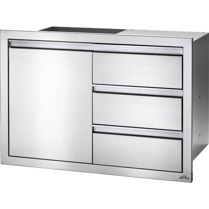 Napoleon 36 x 24 inch Single Door & Triple Drawer Combo Stainless Steel