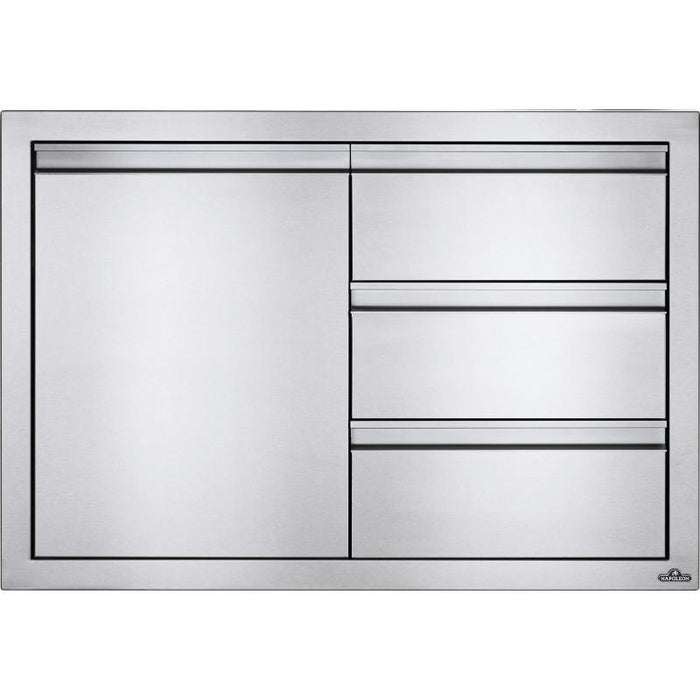 Napoleon 36 x 24 inch Single Door & Triple Drawer Combo Stainless Steel