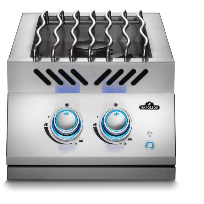 Napoleon Natural Gas Built-in 700 Series Inline Dual Range Top Burner with Stainless Steel Cover