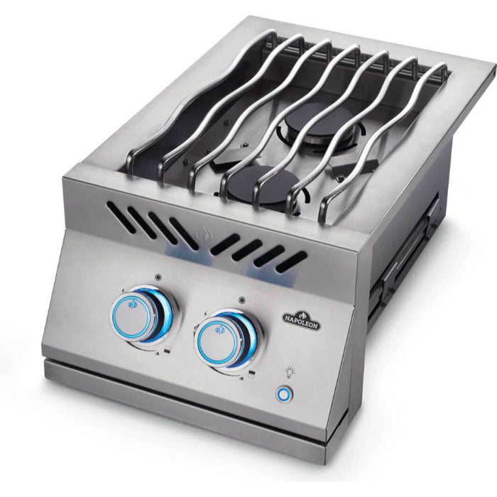 Napoleon Natural Gas Built-in 700 Series Inline Dual Range Top Burner with Stainless Steel Cover