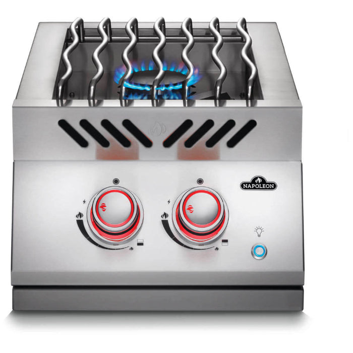 Napoleon Natural Gas Built-in 700 Series Inline Dual Range Top Burner with Stainless Steel Cover