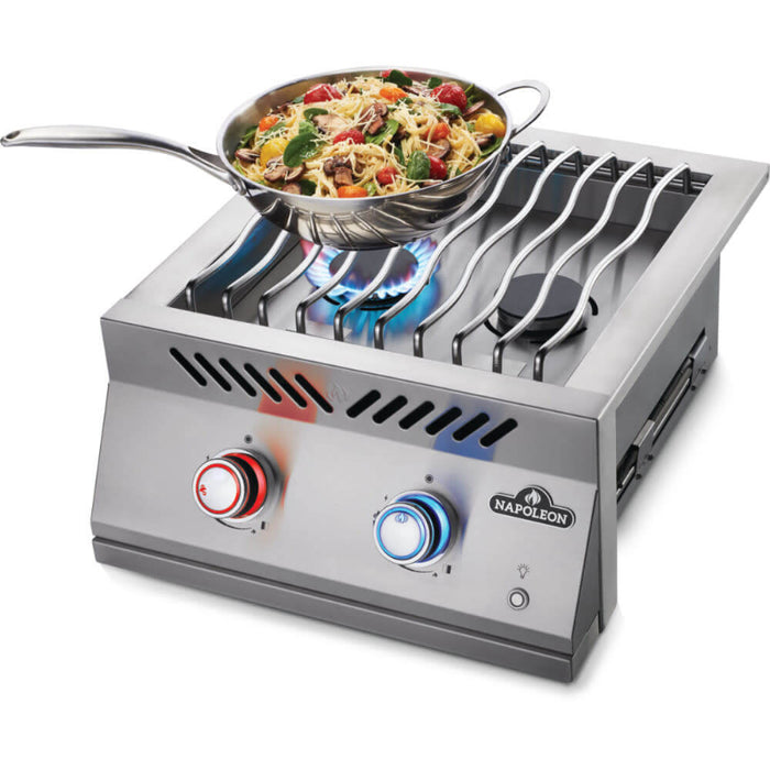 Napoleon Natural Gas Built-in 700 Series Dual Range Top Burner with Stainless Steel Cover