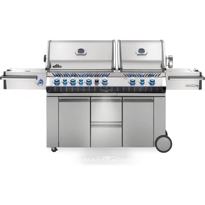 Napoleon Prestige PRO 825 RSBI Natural Gas with Power Side Burner, Infrared Rear & Bottom Burners Stainless Steel