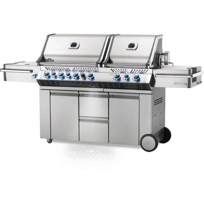 Napoleon Prestige PRO 825 RSBI Natural Gas with Power Side Burner, Infrared Rear & Bottom Burners Stainless Steel