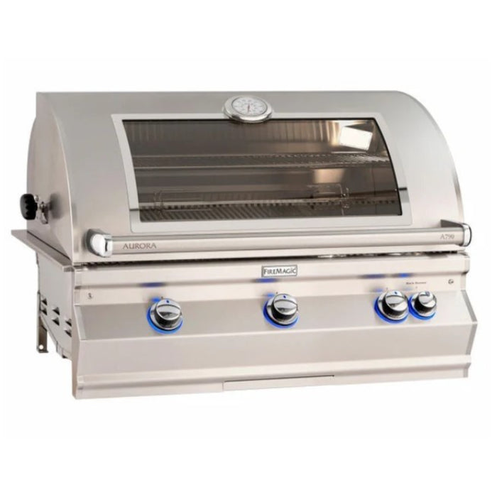 Fire Magic Aurora A790i Built-In Propane 36" Grill with Magic Window, Backburner and Rotisserie Kit