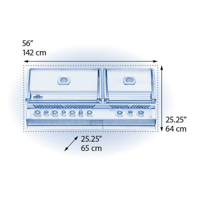 Napoleon Built-in Natural Gas Prestige PRO™ 825 RBI with Infrared Bottom and Rear Burners Stainless Steel