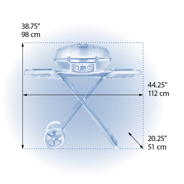 Napoleon TravelQ™ 285X Portable Propane BBQ with Scissor Cart and Griddle